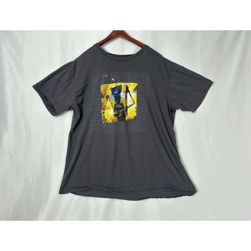 Borderlands Claptrap Shirt Size XXL 100% Cotton Dark Grey with Graphic Print